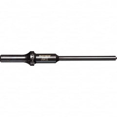 Mayhew - 1/4" Head Width, 6" OAL, Roll Pin Punch - Round Drive, Round Shank, Steel - Benchmark Tooling