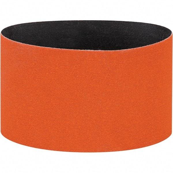 Dynabrade - 3-1/2" Wide x 15-1/2" OAL, 120 Grit, Ceramic Abrasive Belt - Ceramic, Coated, Y Weighted Cloth Backing, Wet/Dry - Benchmark Tooling