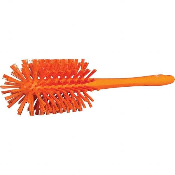 Vikan - 3-1/2" Diam Polyester Bottle Brush - 16-7/8" OAL, 6-1/4" Head Length, Polypropylene Handle - Benchmark Tooling