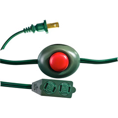 GoGreen Power - Power Cords; Cord Type: Extension Cord ; Overall Length (Feet): 9 ; Cord Color: Green ; Amperage: 13 ; Voltage: 125 ; Wire Gauge/Number of Conductors: 16/2 - Exact Industrial Supply