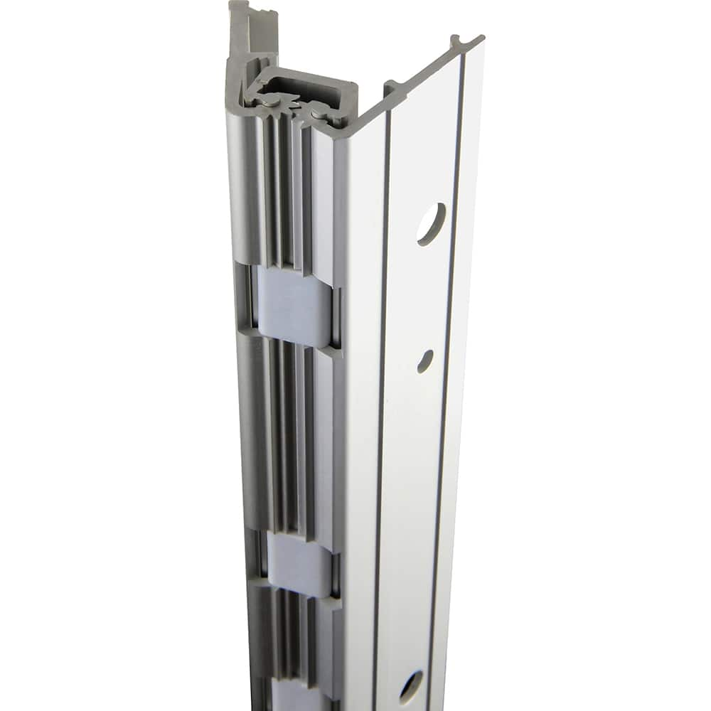 Stanley - Continuous Hinges; Type: Full Surface ; Mount Type: Full Surface ; Overall Length (Inch): 79; 79 ; Hinge Material: Aluminum ; Width (Decimal Inch): 3.1875 ; Thickness (Decimal Inch): 0.1120 - Exact Industrial Supply