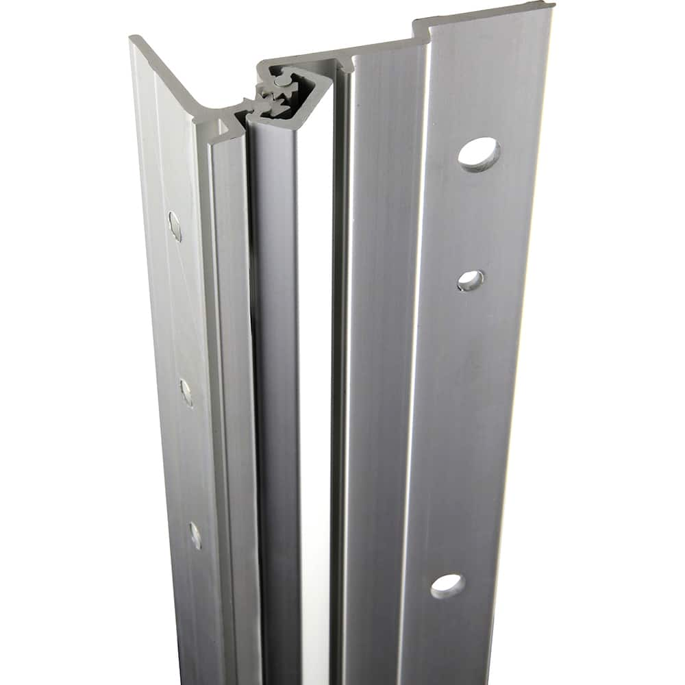 Stanley - Continuous Hinges; Type: Full Surface ; Mount Type: Full Surface ; Overall Length (Inch): 79; 79 ; Hinge Material: Aluminum ; Width (Decimal Inch): 4.0 ; Thickness (Decimal Inch): 0.1120 - Exact Industrial Supply