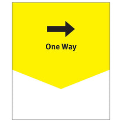 Ability One - Safety Signs; Message Type: Warning & Safety Reminder Signs ; Message or Graphic: One Way ; Sign Header: Arrow ; Legend: One Way ; Language: English ; Material: PVC - Exact Industrial Supply