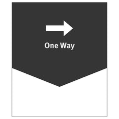 Ability One - Safety Signs; Message Type: Warning & Safety Reminder Signs ; Message or Graphic: One Way ; Sign Header: One Way ; Legend: One Way ; Language: English ; Material: PVC - Exact Industrial Supply