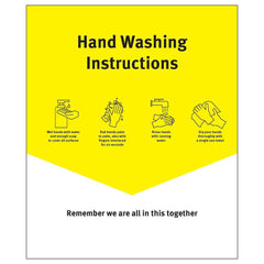 Ability One - Safety Signs; Message Type: Warning & Safety Reminder Signs ; Message or Graphic: Hand Washing Instructions ; Sign Header: Hand Washing Instructions ; Legend: Hand Washing Instructions ; Language: English ; Material: PVC Vinyl - Exact Industrial Supply