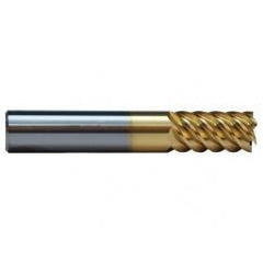 7/8 TuffCut SS 6 Fl High Helix TiN Coated Non-Center Cutting End Mill - Benchmark Tooling