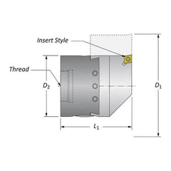 Allied Machine and Engineering - Boring Head Parts & Tools Type: Hardware Kit Includes: Boring Head Body; Dial Screw; Insert Holder; Torx Wrench; Wedge - Benchmark Tooling