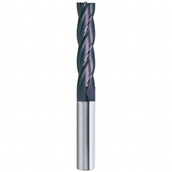 Guhring - 1/2", 2" LOC, 1/2" Shank Diam, 4" OAL, 4 Flute Solid Carbide Square End Mill - Benchmark Tooling