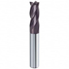 Guhring - 1/2", 1" LOC, 1/2" Shank Diam, 3" OAL, 4 Flute Solid Carbide Square End Mill - Benchmark Tooling