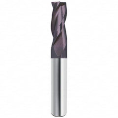 Guhring - 5/8", 1-1/4" LOC, 5/8" Shank Diam, 3-1/2" OAL, 3 Flute Solid Carbide Square End Mill - Benchmark Tooling