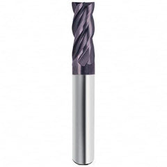 Guhring - 1/2", 1" LOC, 1/2" Shank Diam, 3" OAL, 4 Flute Solid Carbide Square End Mill - Benchmark Tooling