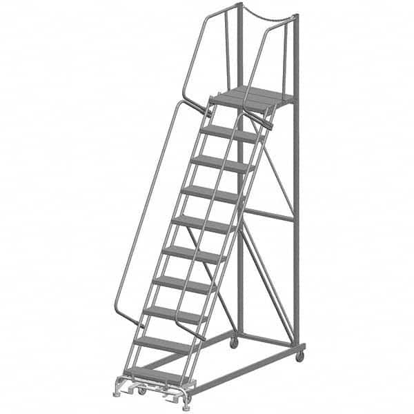 Ballymore - Rolling & Wall Mounted Ladders & Platforms Type: Rolling Warehouse Ladder Style: Rolling Safety Ladder - Benchmark Tooling