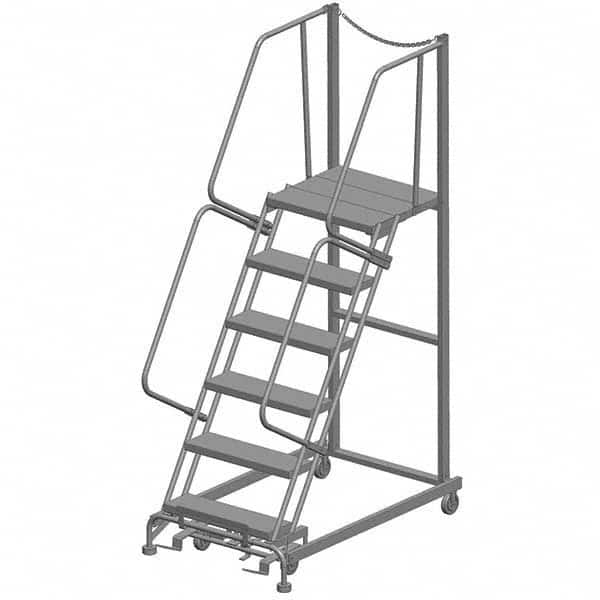 Ballymore - Rolling & Wall Mounted Ladders & Platforms Type: Rolling Warehouse Ladder Style: Rolling Safety Ladder - Benchmark Tooling