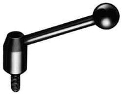 J.W. Winco - 5/8-11, Steel Threaded Stud Adjustable Clamping Handle - 4.88" OAL, 2.17" High - Benchmark Tooling