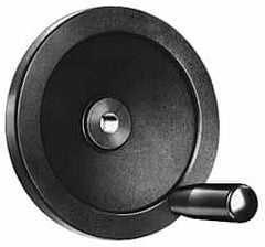 Value Collection - 3.15" Diam, Aluminum Handwheel with Handle - 1.02" Hub Diam - Benchmark Tooling