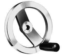 Value Collection - 9.84", 2 Spoke Handwheel - 1.89" Hub, Aluminum, Polished Finish - Benchmark Tooling
