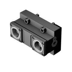 Modular Lathe Adapter/Mount: Right Hand Cut, C4 Modular Connection Through Coolant, Series Cx-TR/LE-BI-DT