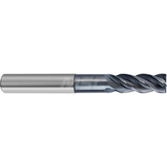Square End Mill: 3/16'' Dia, 5/8'' LOC, 1/4'' Shank Dia, 3'' OAL, 4 Flutes, Solid Carbide Single End, AlCrN Finish, Helical Flute, Variable Helix, Centercutting, RH Cut, RH Flute, Series 6485