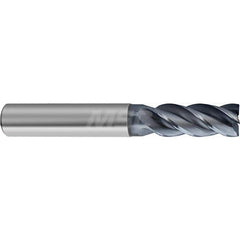 Square End Mill: 9mm LOC, 3mm Shank Dia, 57mm OAL, 4 Flutes, Solid Carbide Single End, AlCrN Finish, Helical Flute, Variable Helix, Centercutting, RH Cut, RH Flute, Series 6478