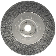 ‎4″ Narrow Face Crimped Wire Wheel, .0095″ Steel Fill, 1/2″-3/8″ Arbor Hole - Benchmark Tooling