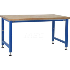 Stationary Work Bench: 36″ Wide, 36″ Deep, 42″ High, Light Blue 1,000 lb Capacity