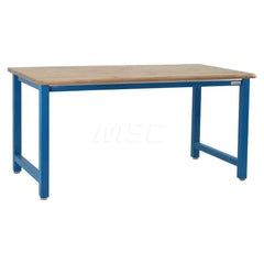 Stationary Work Bench: 60″ Wide, 36″ Deep, 34″ High, Light Blue 6,600 lb Capacity