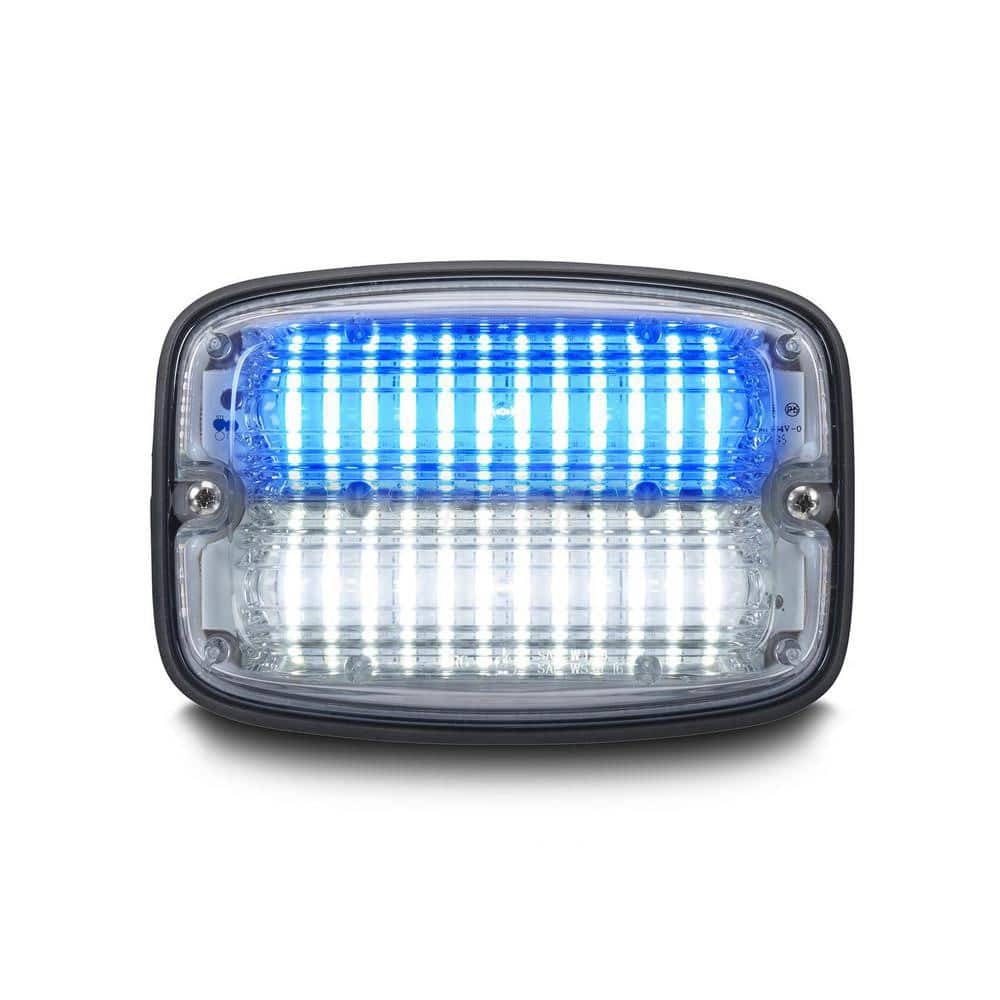 Emergency Light Assemblies; Type: Flashing Led Warning; Flash Rate: Variable; Flash Rate (FPM): 13; Mount: Surface; Color: Blue/White; Power Source: 12 Volt DC