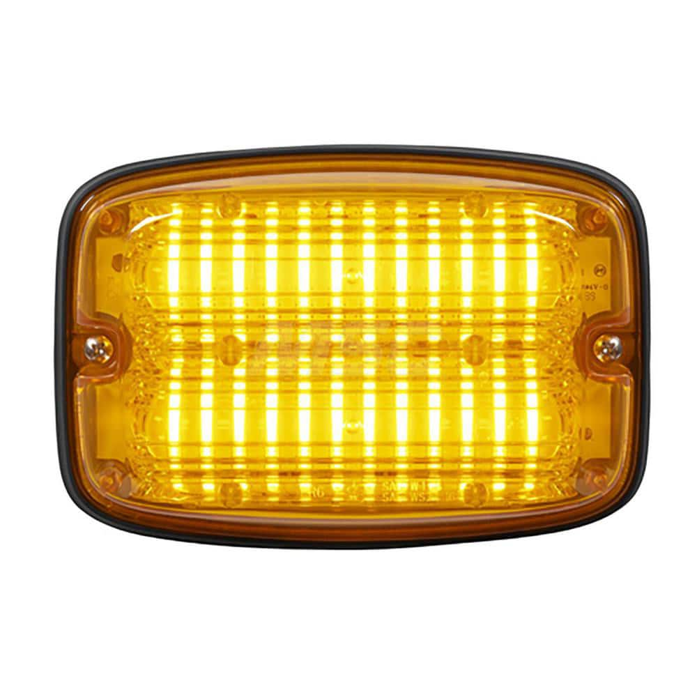 Emergency Light Assemblies; Type: Flashing Led Warning; Flash Rate: Variable; Flash Rate (FPM): 13; Mount: Surface; Color: Amber; Power Source: 12 Volt DC