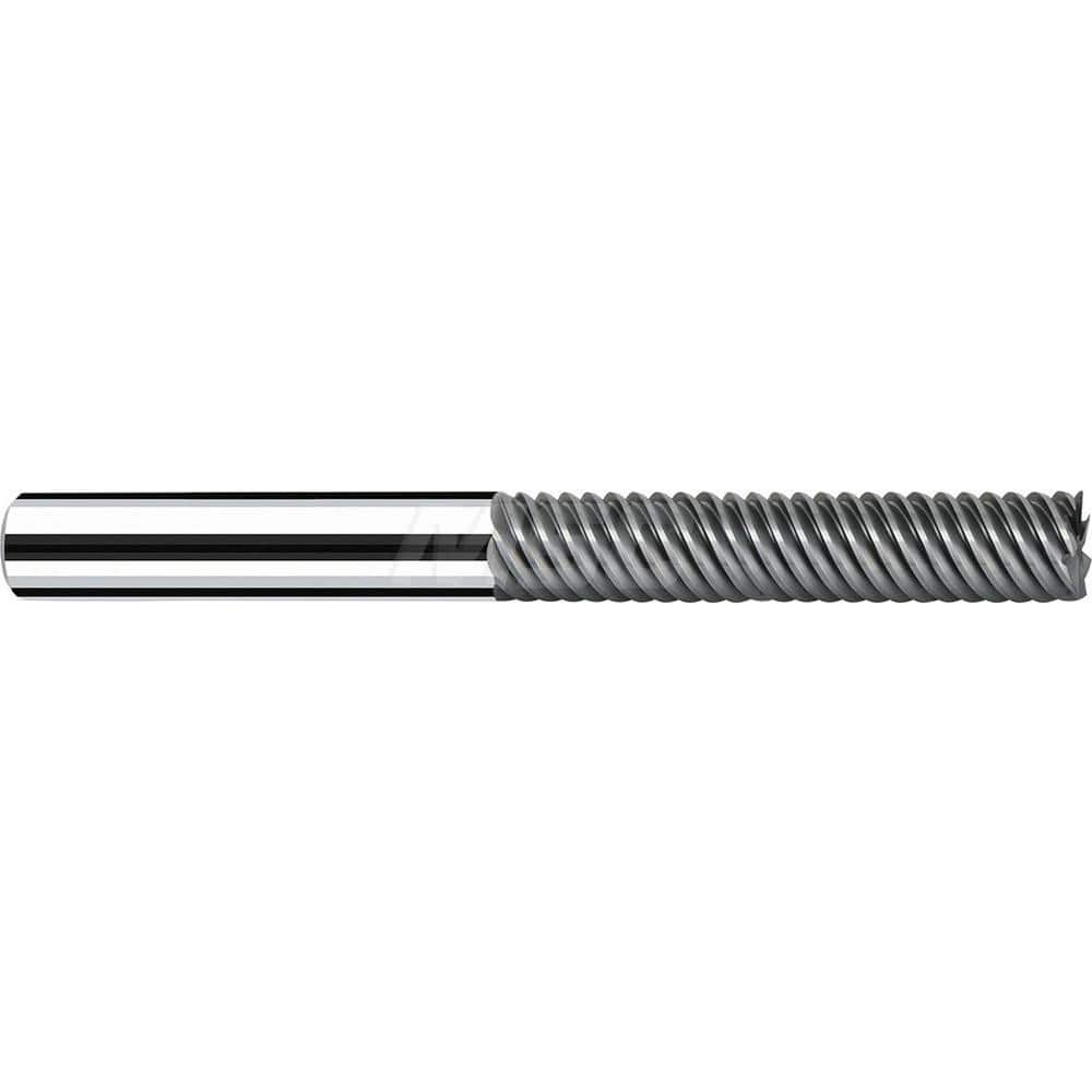 Square End Mill: 0.7874'' Dia, 4.1339'' LOC, 0.7874'' Shank Dia, 6.6535'' OAL, 3 Flutes, Solid Carbide Single End, Polychrom Finish, Spiral Flute, 65 ™ Variable Helix, RH Cut, RH Flute, Series Multicut XF