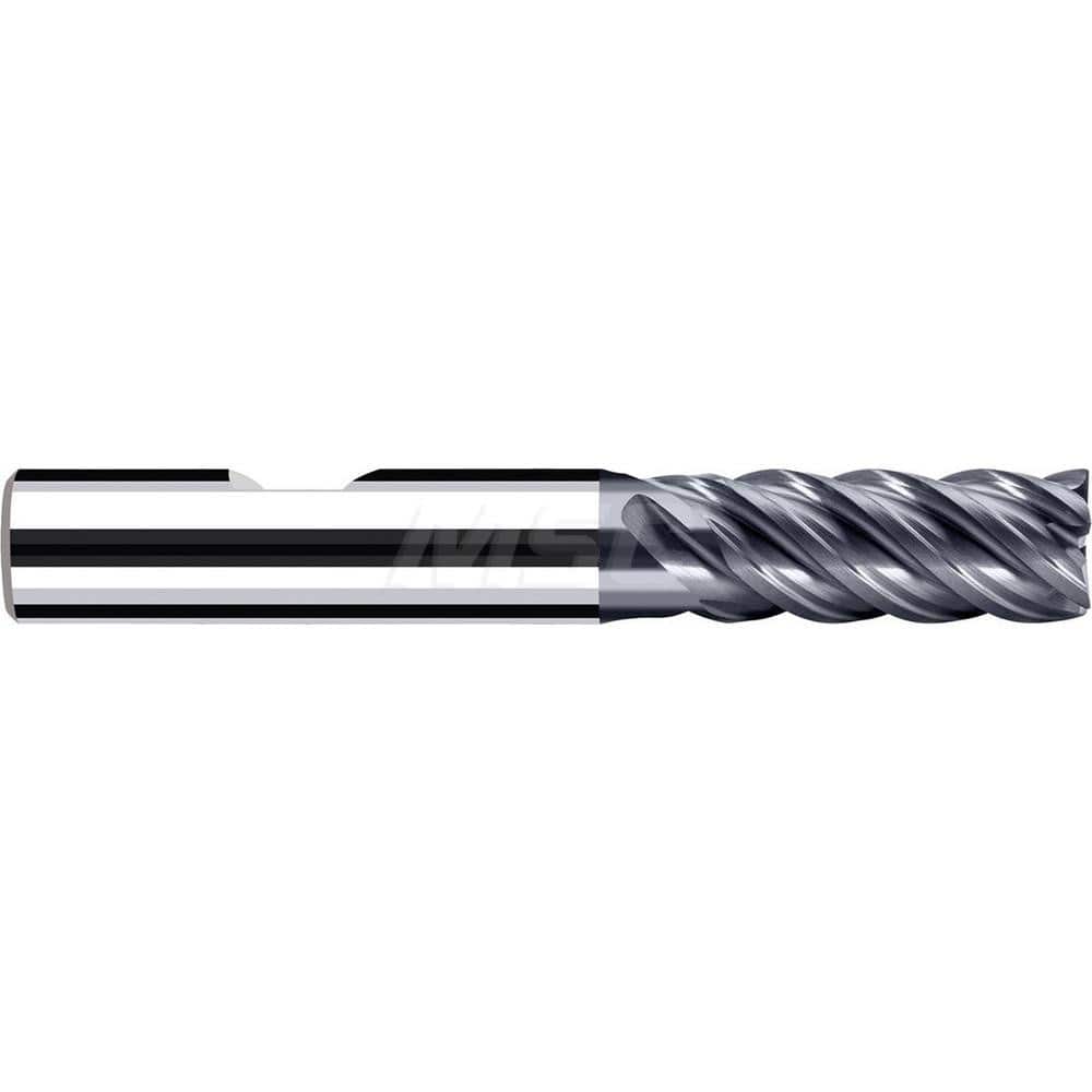 Square End Mill: 0.1969'' Dia, 0.5118'' LOC, 0.2362'' Shank Dia, 2.2441'' OAL, 3 Flutes, Solid Carbide Single End, Polychrom Finish, Spiral Flute, 45 ™ Variable Helix, Centercutting, RH Cut, RH Flute, Series E-Cut