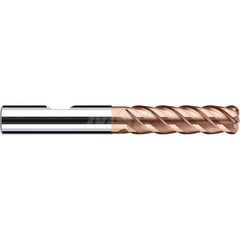 Corner Radius End Mill: 0.4724″ Dia, 1.7323″ LOC, 0.0394″ Radius, 4 Flutes, Solid Carbide 3.8189″ OAL, 0.4724″ Shank Dia, 45 ° Helix, Duro-Si Coated, Corner Radius End, Centercutting, Series HX-RNVS