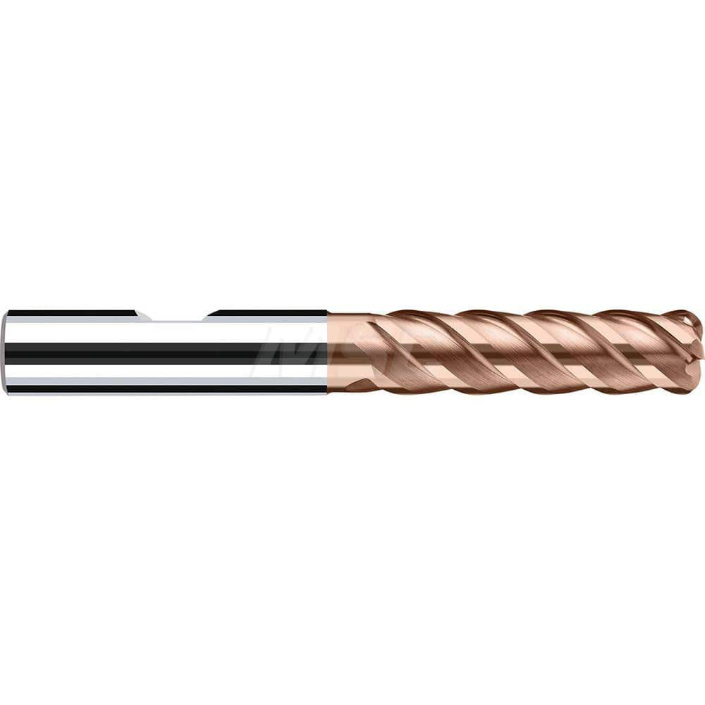 Corner Radius End Mill: 0.4724″ Dia, 1.7323″ LOC, 0.0079″ Radius, 4 Flutes, Solid Carbide 3.8189″ OAL, 0.4724″ Shank Dia, 45 ° Helix, Duro-Si Coated, Corner Radius End, Centercutting, Series HX-RNVS