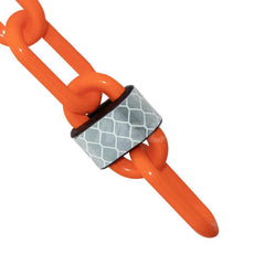 Barrier Rope & Chain; Type: Safety Barrier Chain; Material: Plastic; Color: Traffic Orange; Rope/Chain Material: Plastic; Hook Fitting Material: None; Snap End Material: None; Color: Traffic Orange; Length (Feet): 100.00; 100.000; Overall Length: 100.00