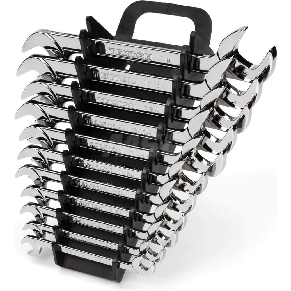 Wrench Set: 11 Pc, Inch Chrome-Plated