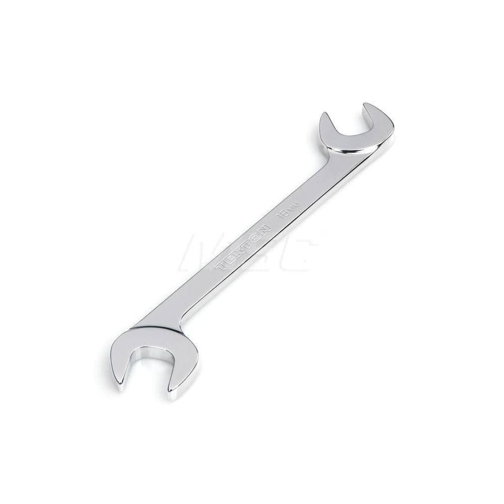 Open End Wrench: Angled & Open End Head, 18 mm Chrome Moly Finish