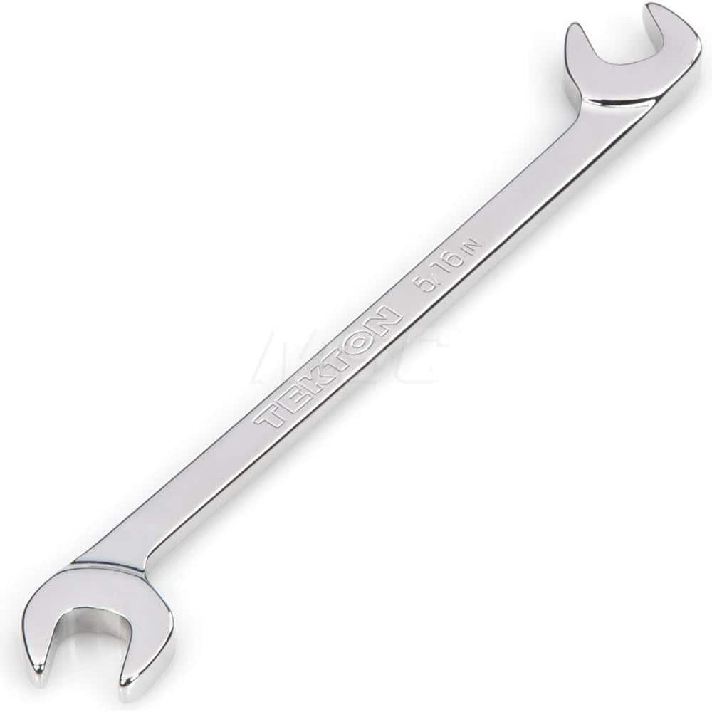 Open End Wrench: Angled & Open End Head, 5/16″ Chrome Moly Finish