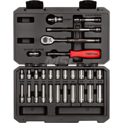 Socket Set: 1/4″ Drive 5/32 to 9/16″ Socket, 6 Point