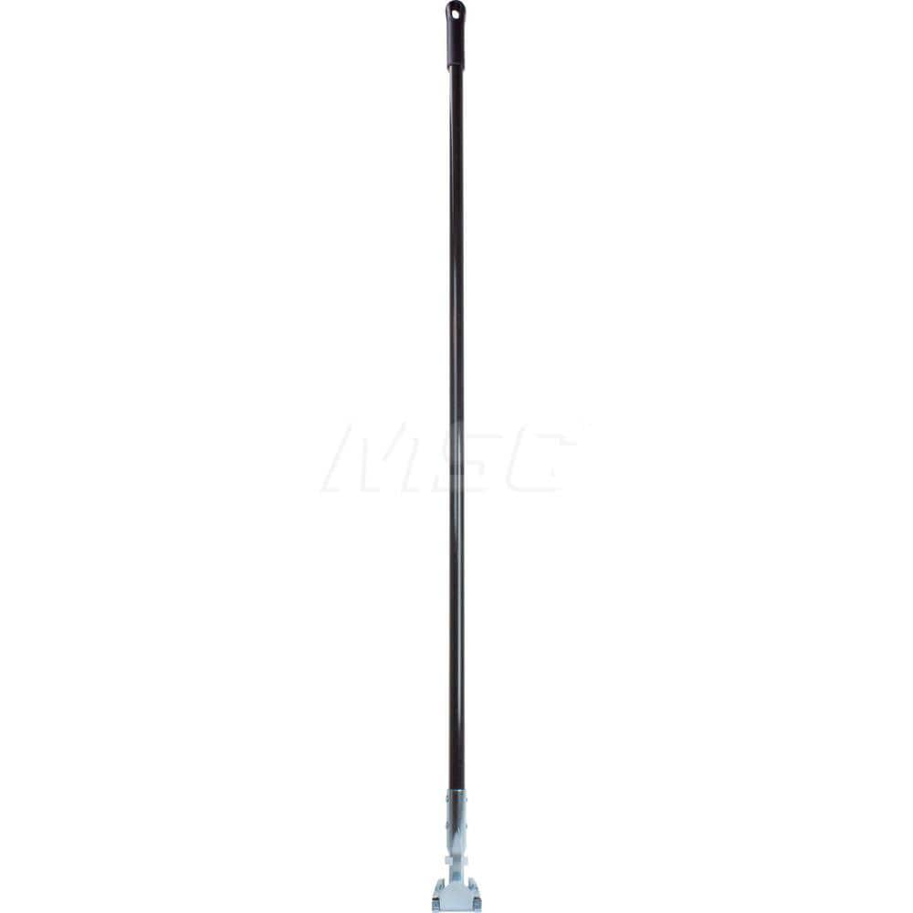 Mop Handles; For Use With: Dust Mops; Connection Type: Clip-On; Handle Type: Clip-On; Handle Length (Inch): 60; Handle Material: Fiberglass; Handle Style: No; Color: Black; Connector Material: Steel; Handle Length: 60; Telescoping: No