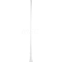 Mop Handles; For Use With: Wide-Band Mesh Wet Mop Heads; Connection Type: Clamp Jaw; Handle Type: Clamp Jaw; Handle Length (Inch): 60; Handle Material: Fiberglass; Handle Style: No; Color: White; Connector Material: Polypropylene; Handle Length: 60; Teles