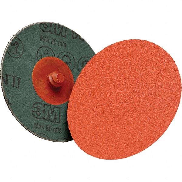 3M - 4" Diam 5/8-11 Threaded Hole 36+ Grit Fiber Disc - Very Coarse Grade, Ceramic, 12,000 Max RPM, Series 987C - Benchmark Tooling