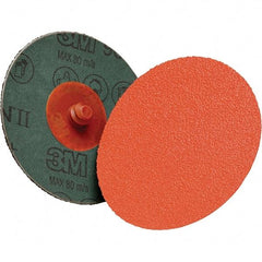 3M - 4" Diam 5/8-11 Threaded Hole 36+ Grit Fiber Disc - Very Coarse Grade, Ceramic, 12,000 Max RPM, Series 987C - Benchmark Tooling