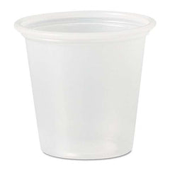 DART - Polystyrene Portion Cups, 1 1/4 oz, Translucent, 2500/Carton - Benchmark Tooling