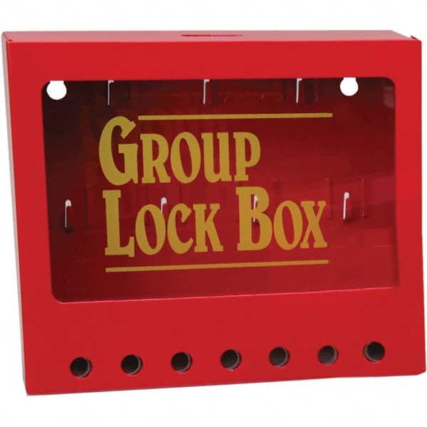 Brady - 1 8-Piece Kit 2-1/4" Deep x 8" Wide x 7" High Wall Mount Group Lockout Box - Benchmark Tooling