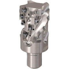 Seco - 1-1/2" Cut Diam, 44mm Max Depth of Cut, 20mm Shank Diam, 55mm OAL, Indexable Square Shoulder Slot Milling End Mill - XO.X12.. Inserts, M20 Modular Connection, 90° Lead Angle, Through Coolant, Series 217.69-12-Helical - Benchmark Tooling
