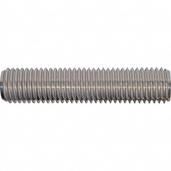 Value Collection - 5/8-11 3" OAL Fully Threaded Stud - Steel, Plain Finish, 3" Equal Thread Length, 3" Short Thread Length - Benchmark Tooling