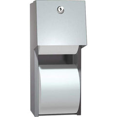 ASI-American Specialties, Inc. - Standard Double Roll Stainless Steel Toilet Tissue Dispenser - 6" Wide x 12" High x 6-1/2" Deep, Silver - Benchmark Tooling