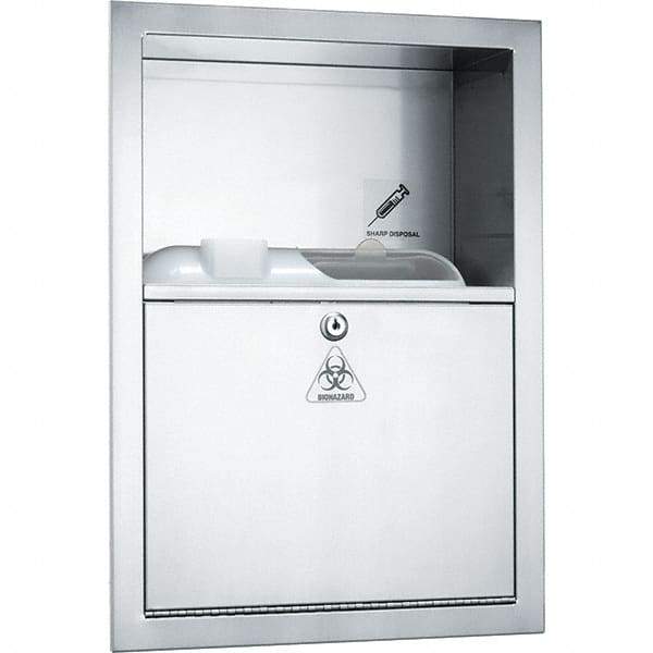 ASI-American Specialties, Inc. - Sharps Container Cabinets : Recessed Color: Silver - Benchmark Tooling