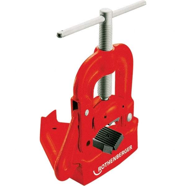 Rothenberger - 1/8" to 4" Pipe Capacity, Hinged Yoke Vise - Benchmark Tooling