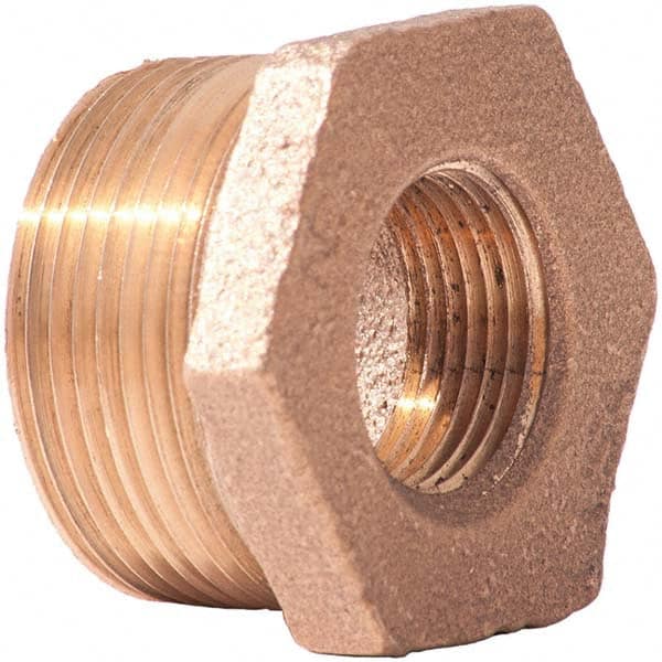 Merit Brass - Brass & Chrome Pipe Fittings Type: Hex Bushing Fitting Size: 3 x 2-1/2 - Benchmark Tooling