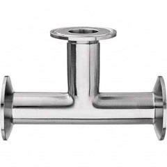 Value Collection - Sanitary Stainless Steel Pipe Fittings Type: Tee Style: Quick-Clamp - Benchmark Tooling